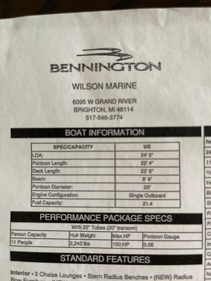 2017 Bennington spdx24 Pontoon Boat for sale in Sylvan Lake, MI - image 7 