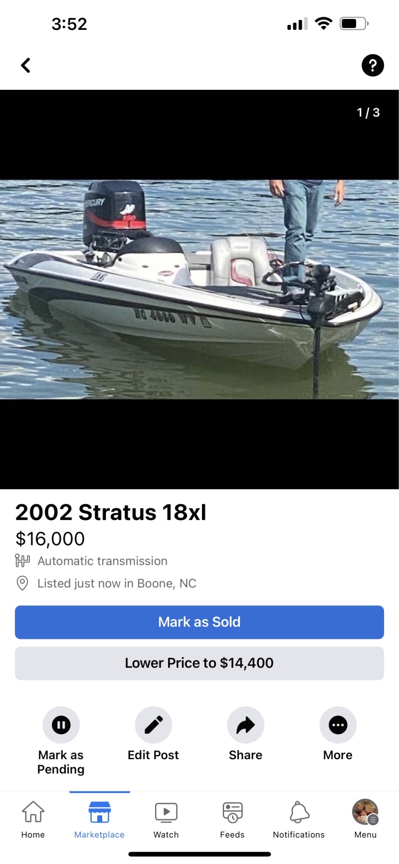 18 Boats For Sale by owner | 2002 Stratos 18xl