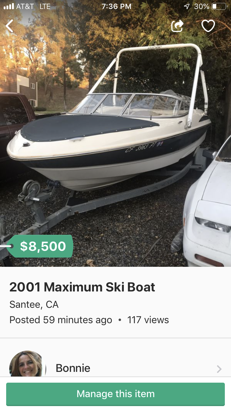 Used Maxum Boats For Sale in California by owner | 2001 18 foot Maxum Maxum