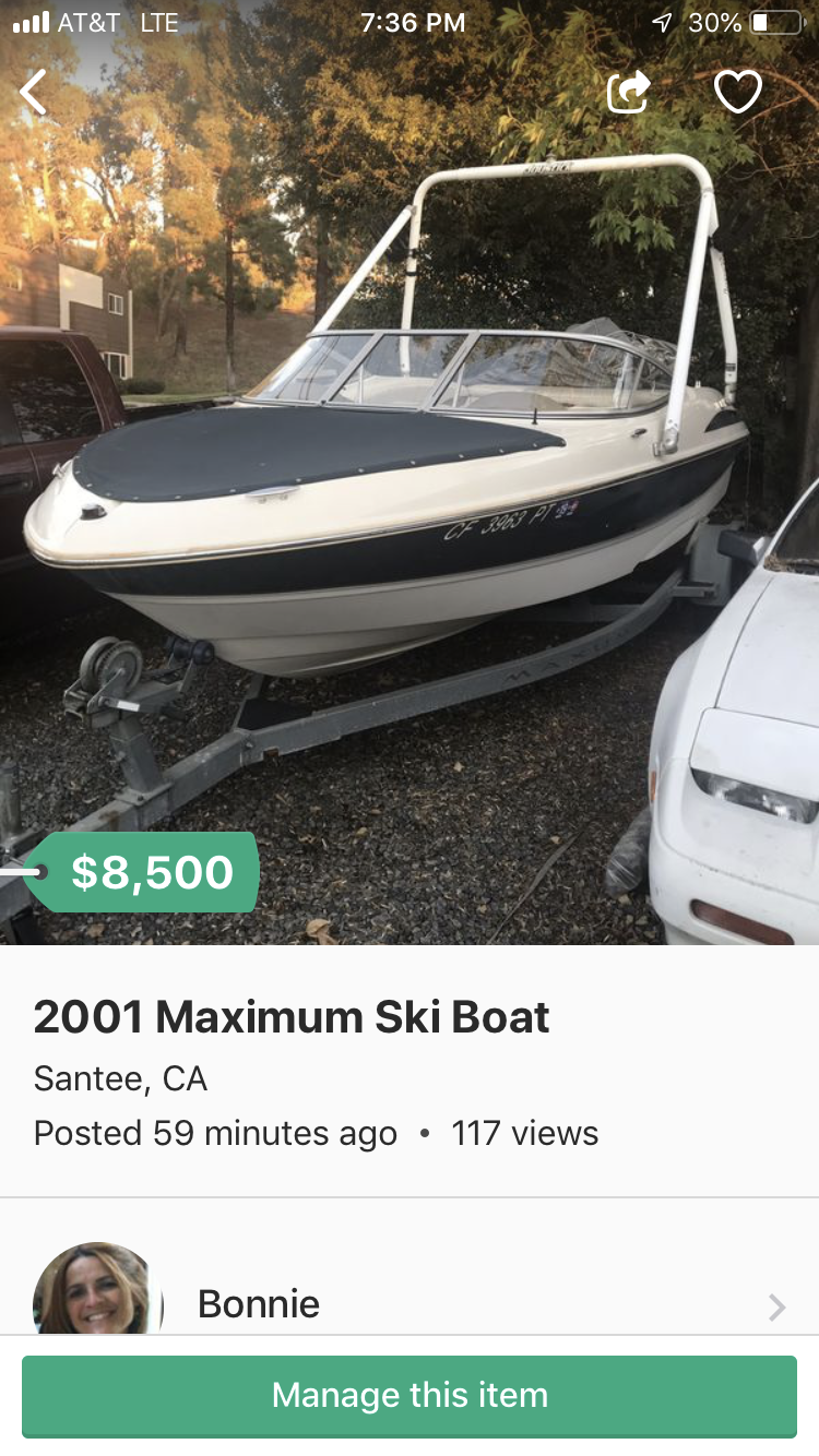 Maxum Ski Boats For Sale by owner | 2001 18 foot Maxum Maxum